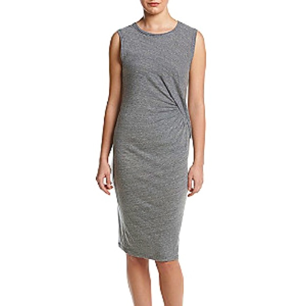 Grey Splendid Side Pleated Dress Size Large